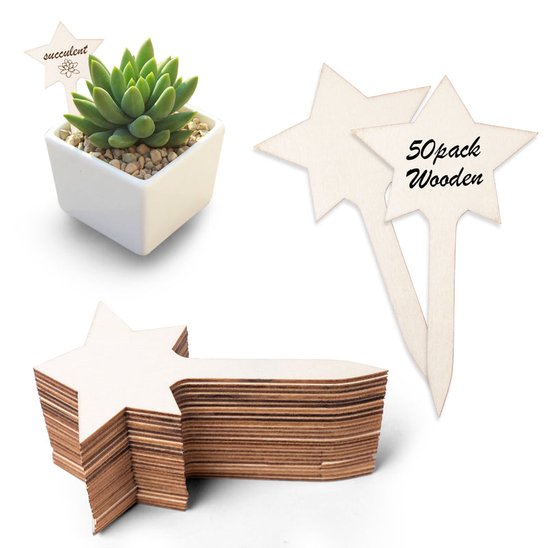 50Pcs Wooden Plant Labels