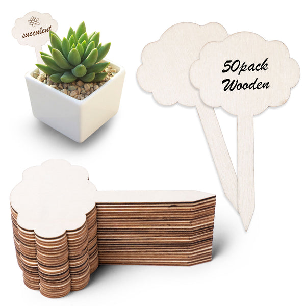 50Pcs Wooden Plant Labels