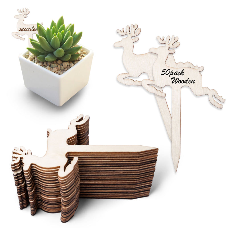 50Pcs Wooden Plant Labels