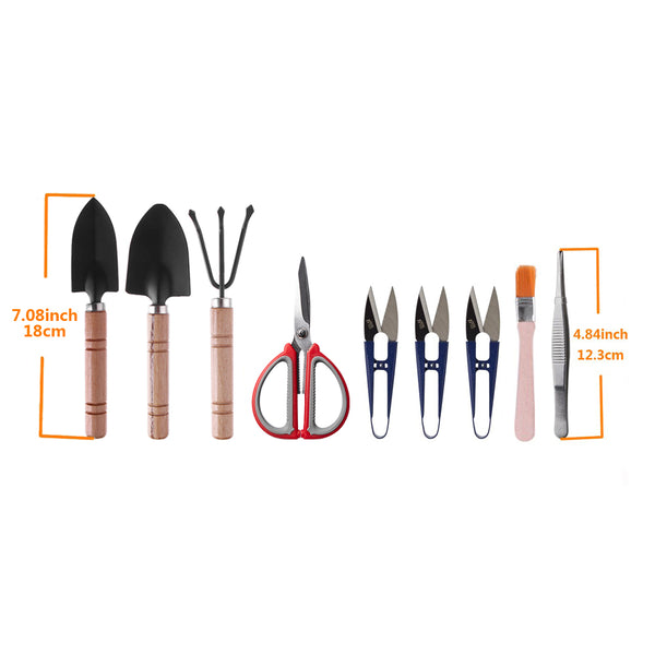 Bonsai Tools Kit Garden Tool Set of 9 Pcs