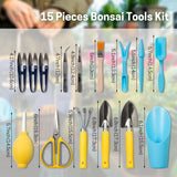 15PCS Bonsai Tools Kit Succulent Garden Hand Tools, Transplanting Tools