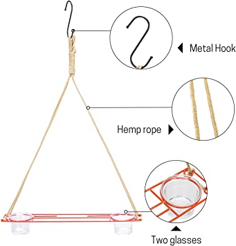 Bird Feeder with Two Detachable Feeding Cups