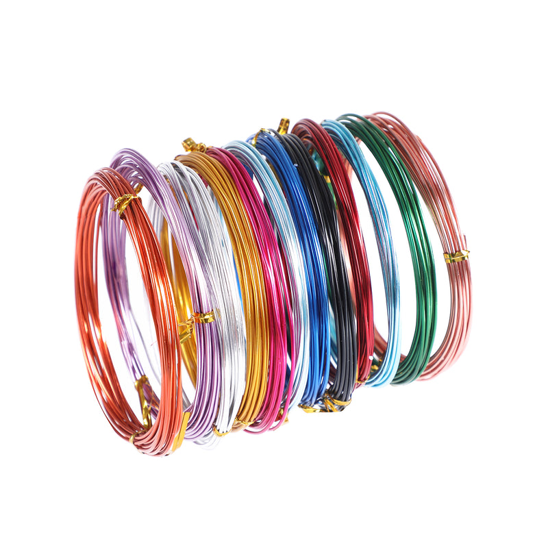 12 Rolls Multi-Colored Aluminum Craft Wire