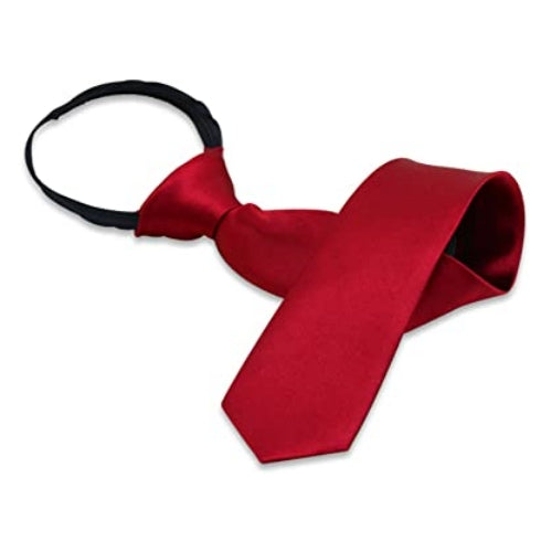 3 Boys' Solid Color Zipper Tie