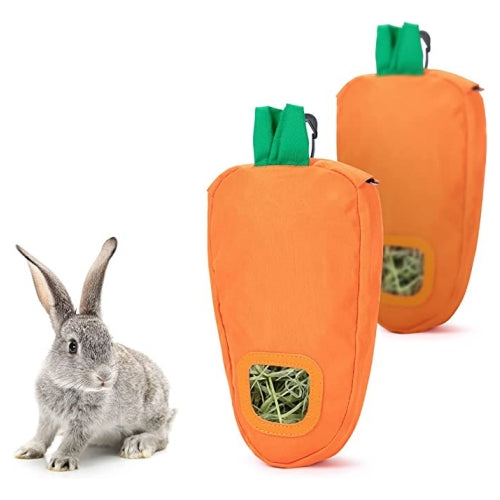 2 Pieces Carrot Shape Hay Feeder Bag