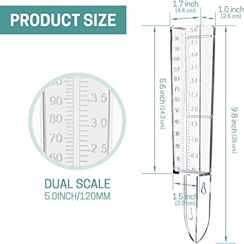 Plastic Rain Gauge with Brushes and Garden Labels