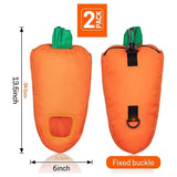 2 Pieces Carrot Shape Hay Feeder Bag