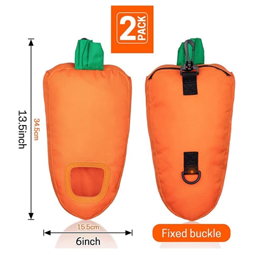 2 Pieces Carrot Shape Hay Feeder Bag