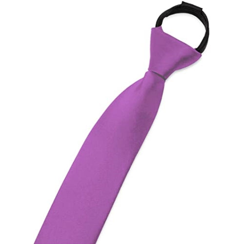 3 Boys' Solid Color Zipper Tie